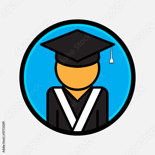Student Icon Vector, Flat style