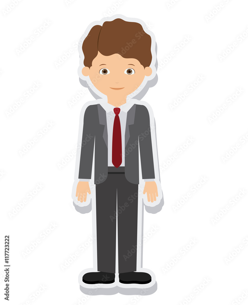 young man male isolated vector illustration design