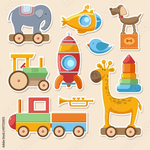 Colorful toys collection
