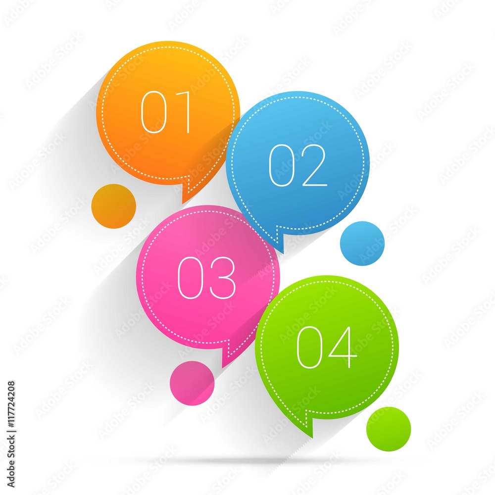 Colored speech bubbles Colored speech bubbles