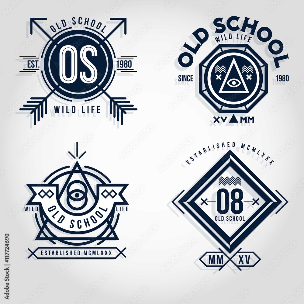 Obraz premium Old school badges