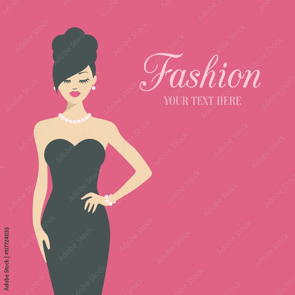 Fashionable woman template Fashionable woman template