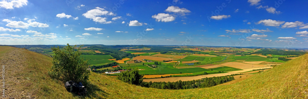 Panorama-Blick vom Ipf, Keltische Hochburg aus der Hallstein Zei
