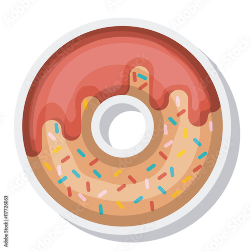 delicious donut isolated icon vector illustration design photo