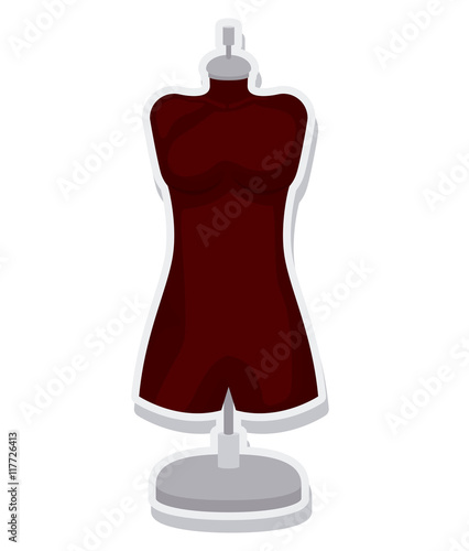 female mannequin isolated icon vector illustration design