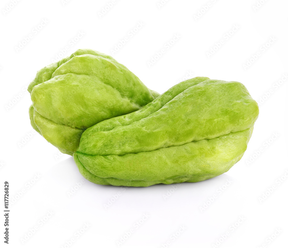 Chayote isolated on white background Chayote isolated on white background