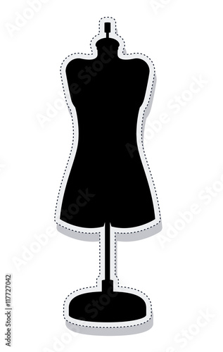 female mannequin isolated icon vector illustration design