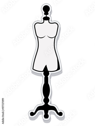 female mannequin isolated icon vector illustration design