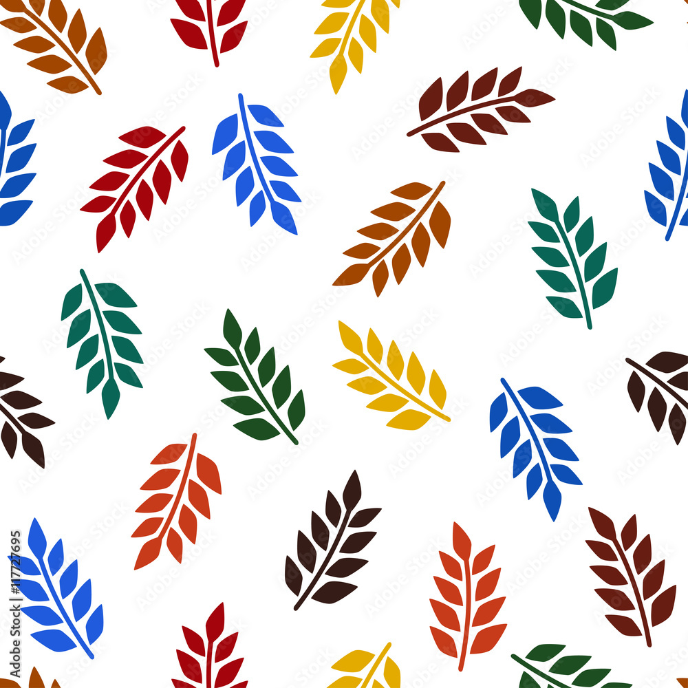 Colorful leaves pattern. Colorful leaves pattern.