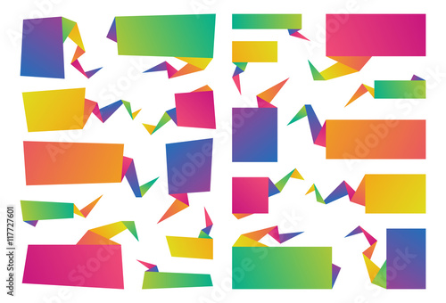 Origami - Papiers pliés multicolores