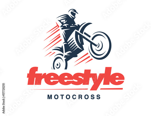 Motorcycle logo illustration, emblem design