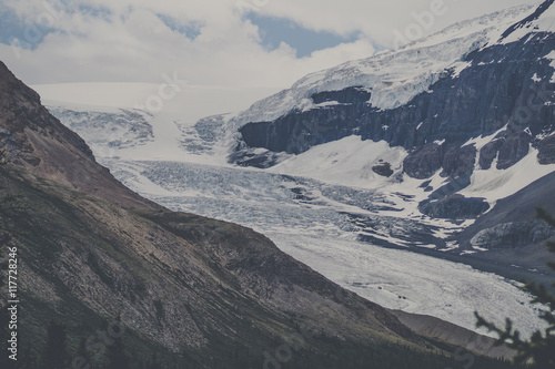 Snow on a rough mountain top