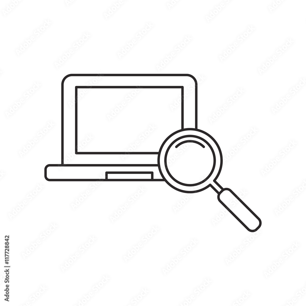 Outline wireless icon isolated on white background Outline wireless icon isolated on white background