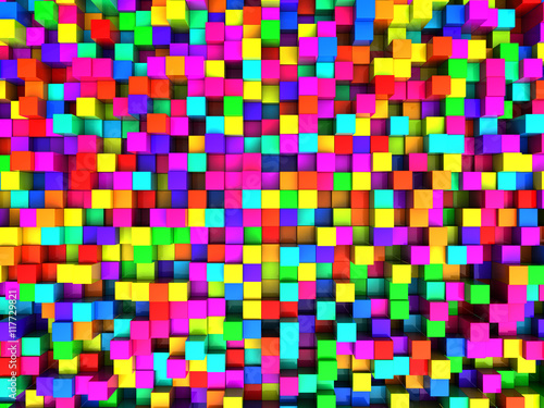 colorful cubes background