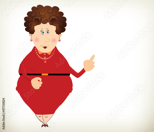 Cheerful Fat Lady