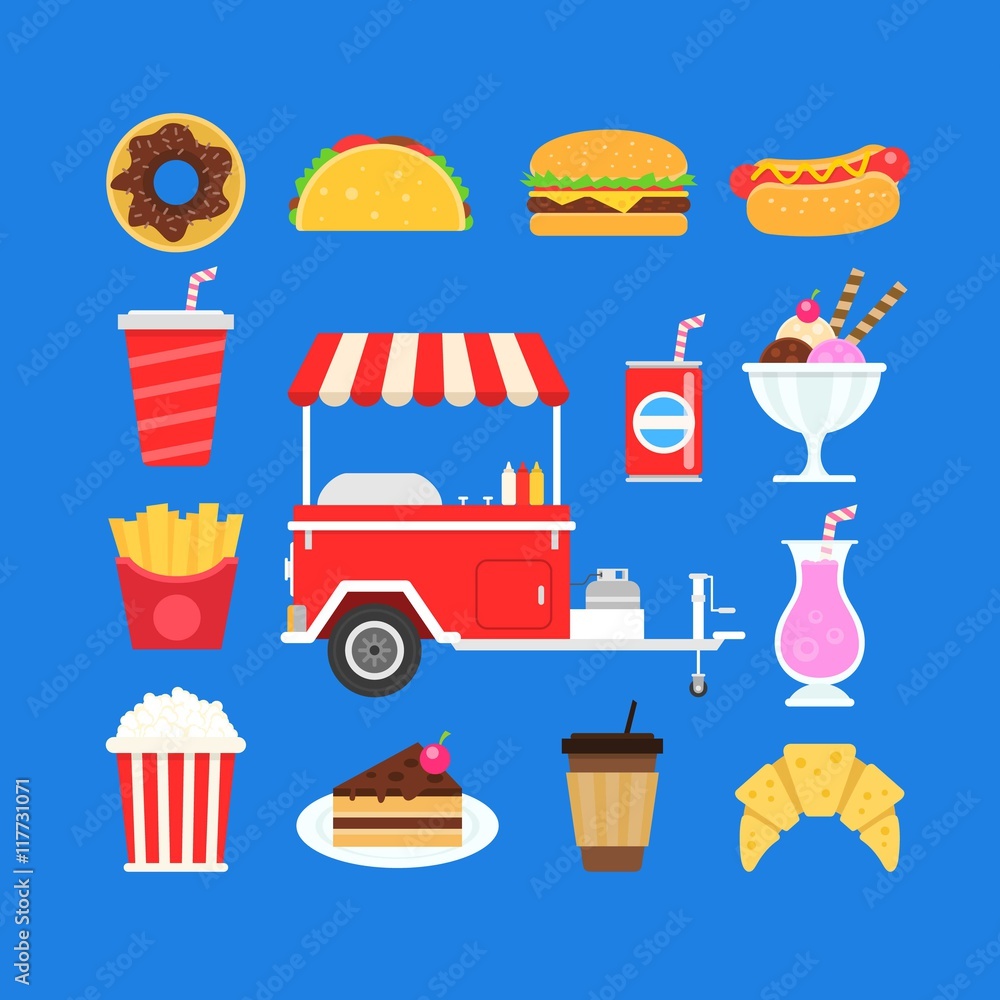 Fast food icons Fast food icons