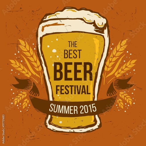 Retro beer festival poster