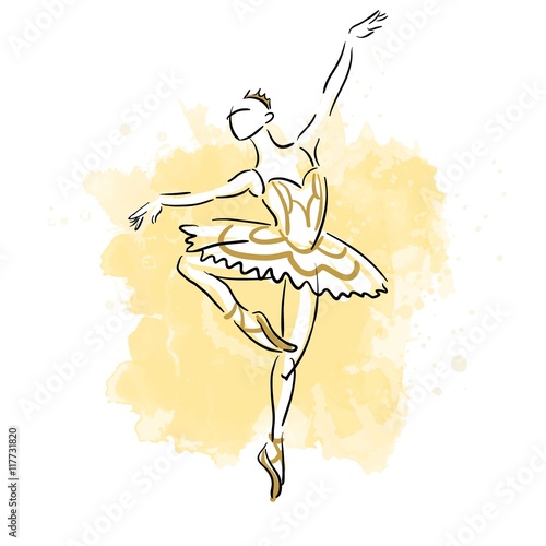 Hand painted ballerina