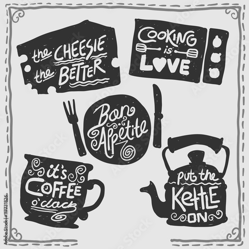 Retro cooking badges