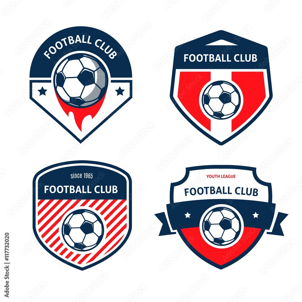 Football badges set