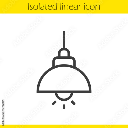 Ceiling lamp linear icon