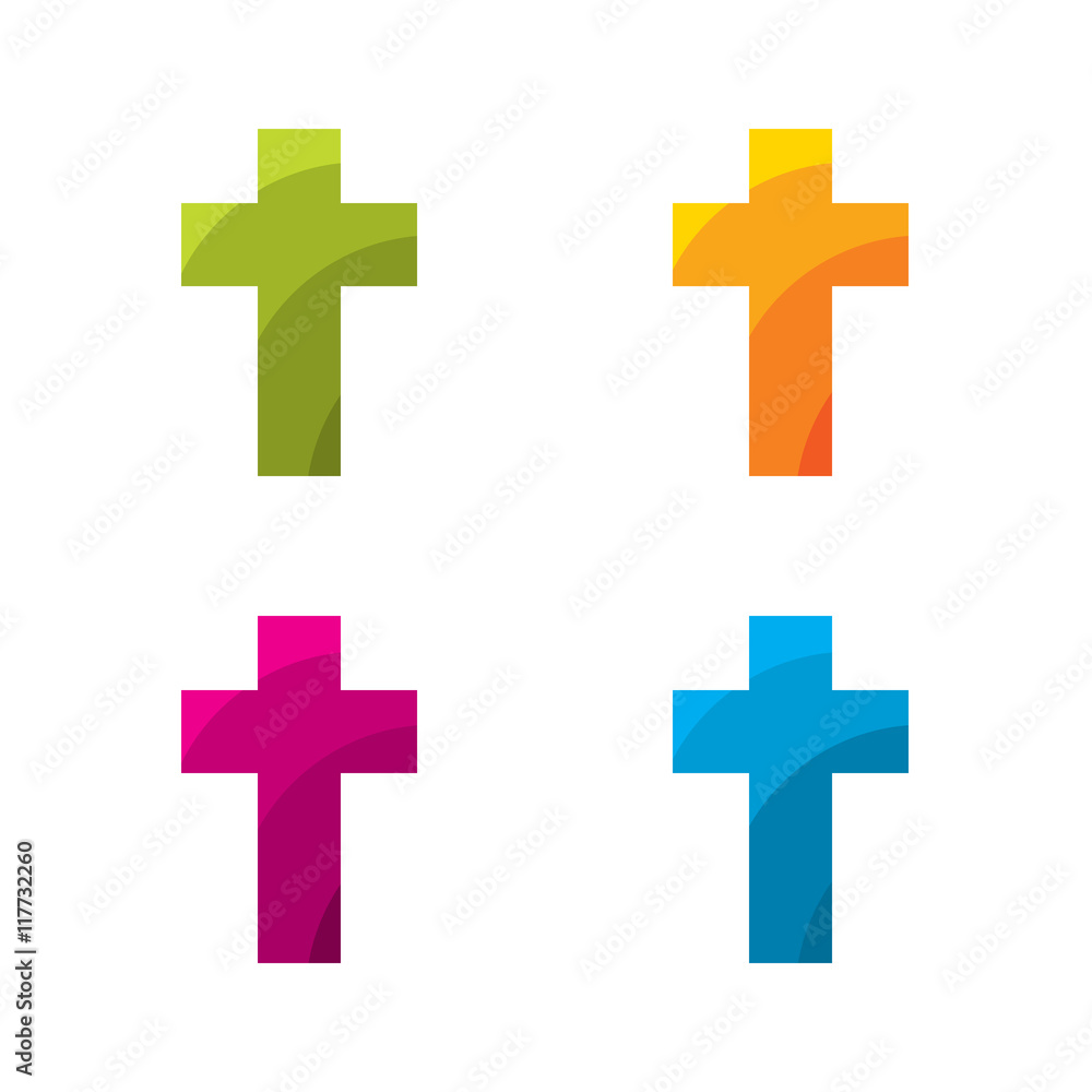 Fototapeta premium Colored cross set