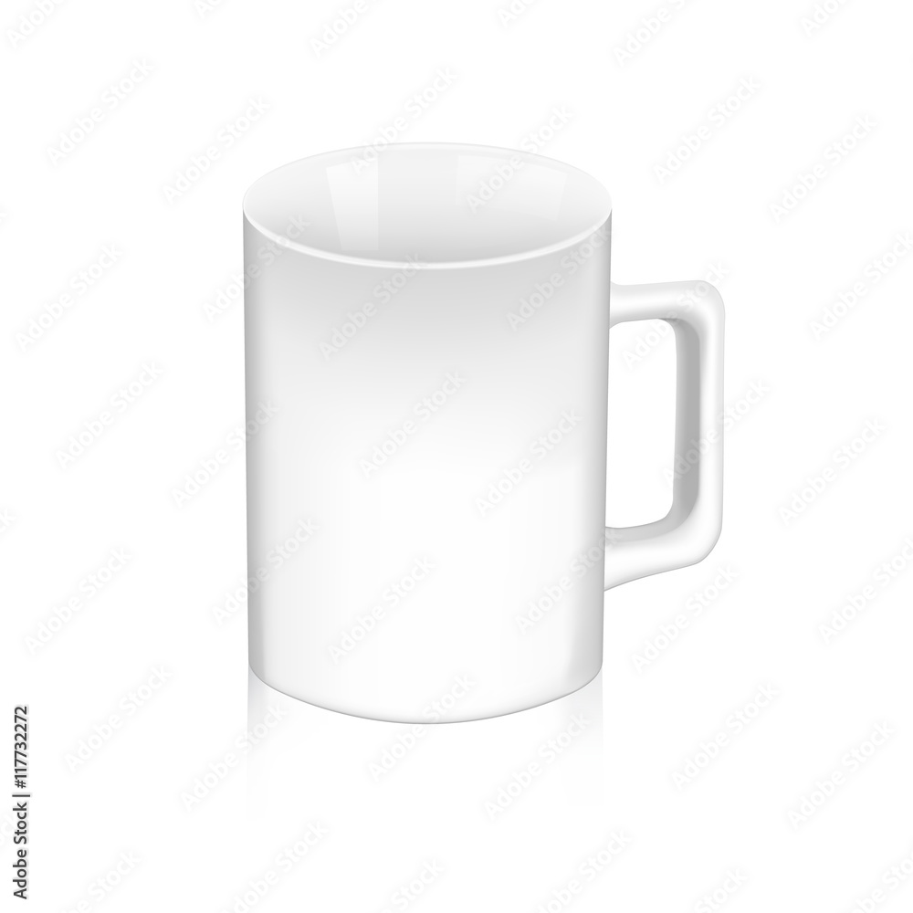 Vector white cup Vector white cup