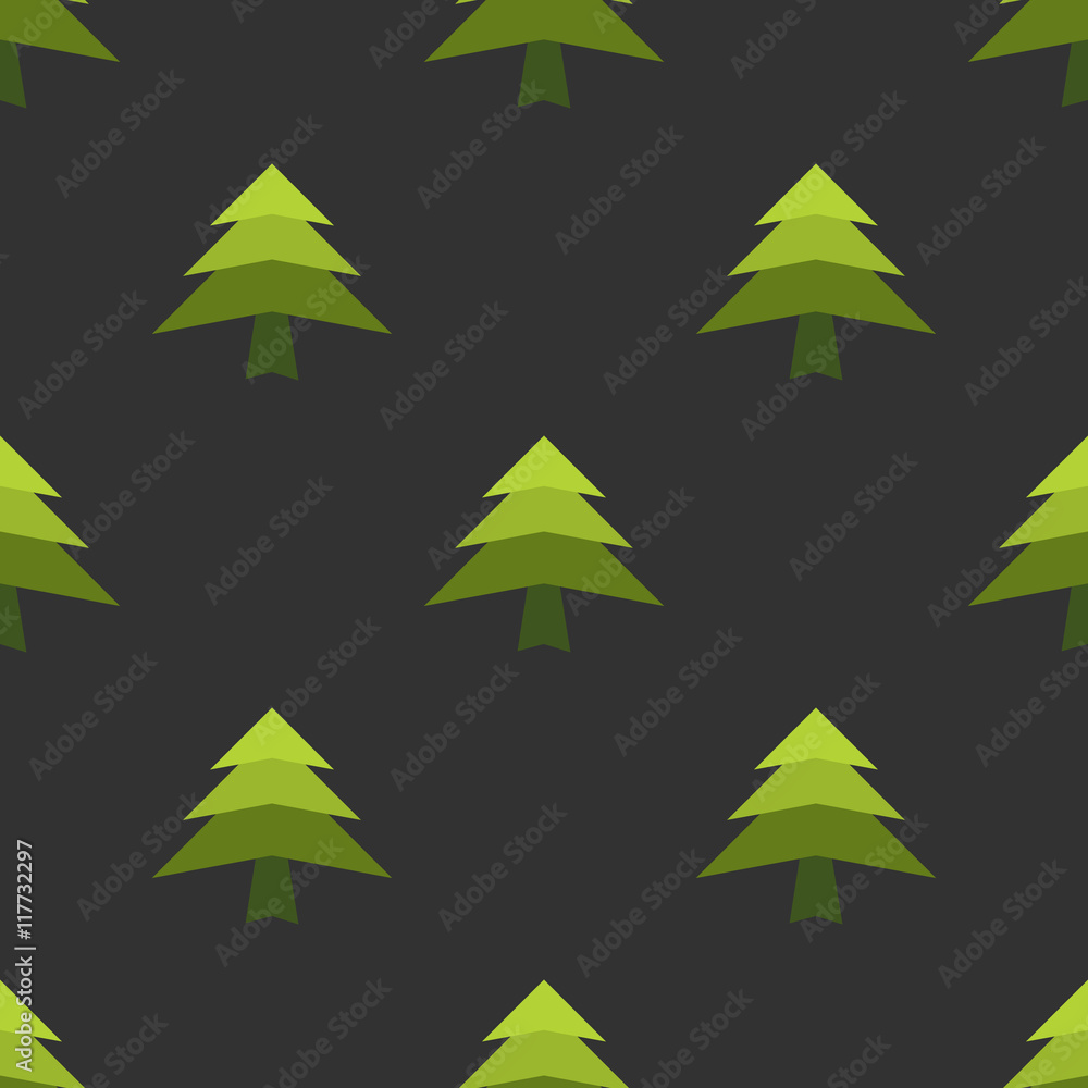 Fototapeta premium New year tree seamless