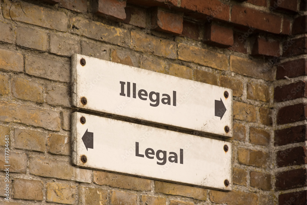 Fototapeta premium Schild 100 - Legal