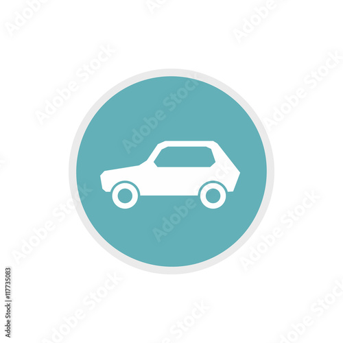 Only motor vehicles allowed road sign icon in flat style on a white background