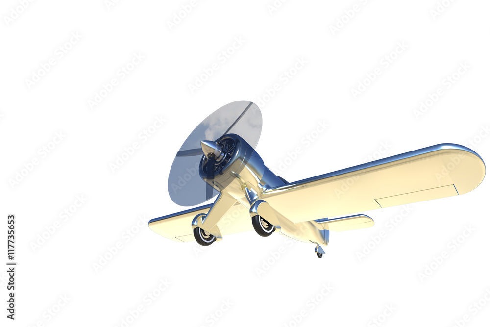 Propeller plane isolated on white. 3D render Propeller plane isolated on white. 3D render