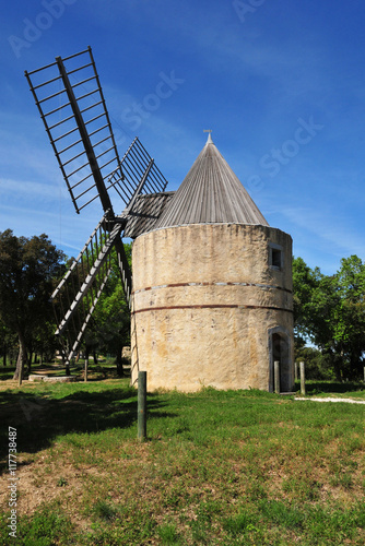 Ramatuelle, France - april 16 2016 : wind mill photo