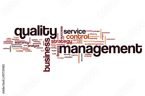 Quality management word cloud concept