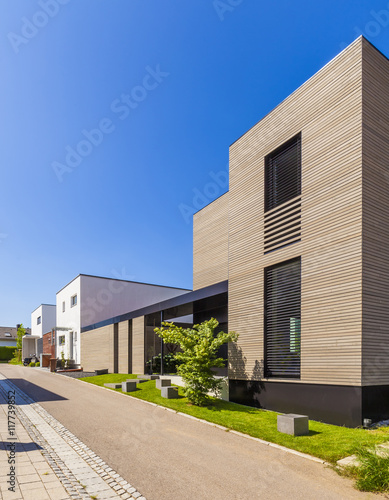 Germany, Esslingen-Zell, development area with passive houses photo