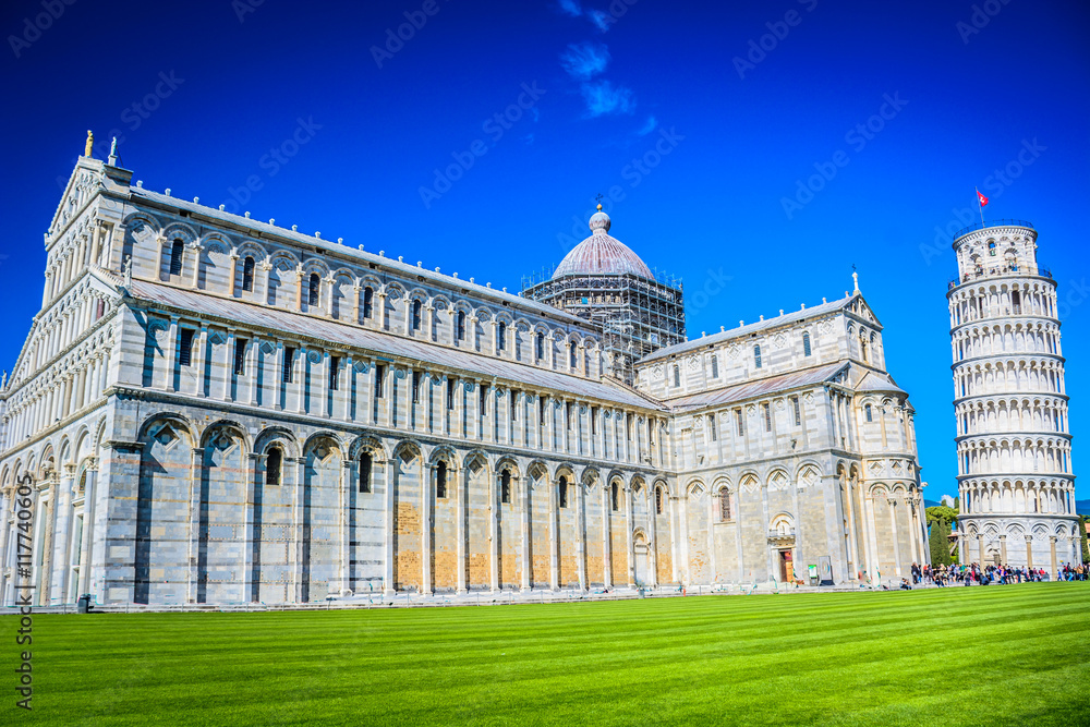 Pisa Italy architecture. / Famous landmark in Pisa town, Italy Europe architecture.