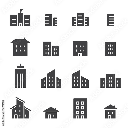 building  icon set
