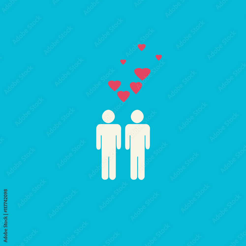 Blue gay hearts graphic Blue gay hearts graphic