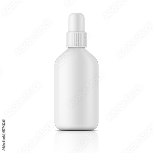 White plastic bottle template.