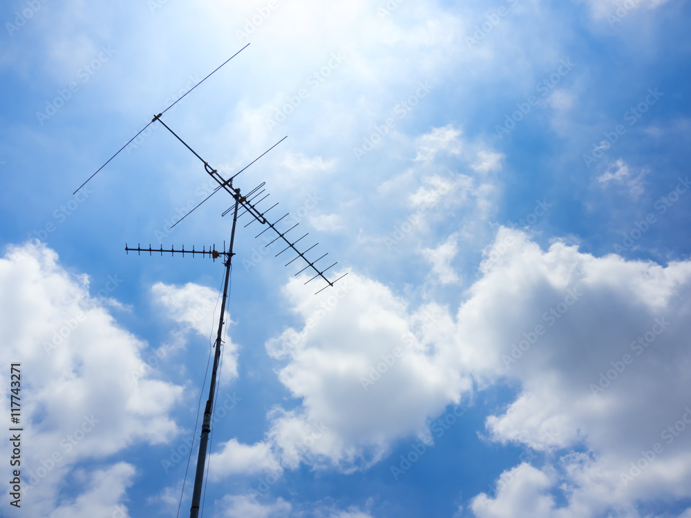 Antenna with bule sky. Antenna with bule sky.