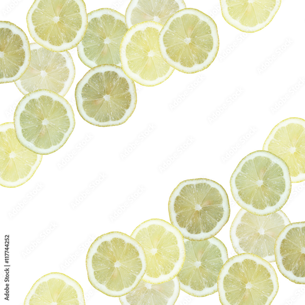 Beautiful background from a lemon circles Beautiful background from a lemon circles