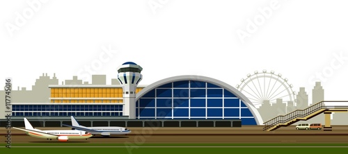 airport building vector illustration