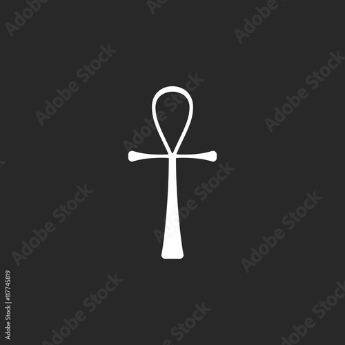 Ankh symbol simple icon on background