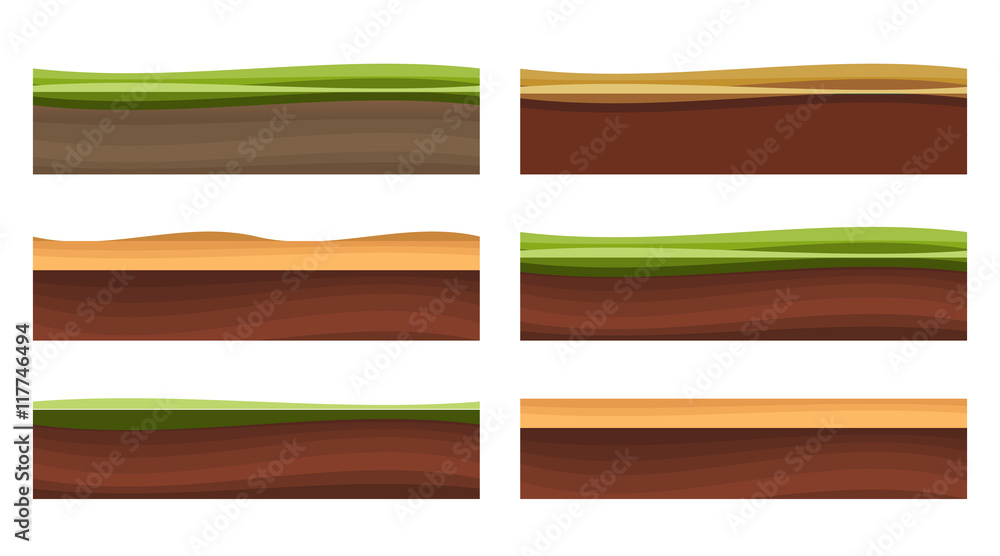 Obraz premium Different Ground Platformer Level Floor Design