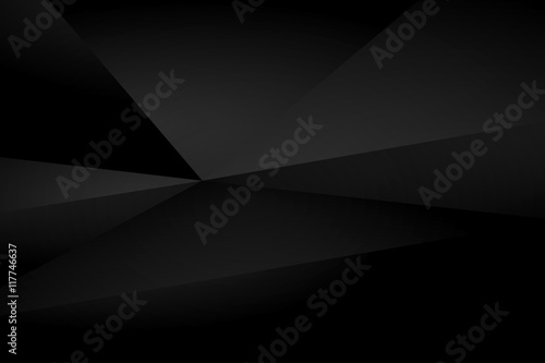 Black polygonal triangular mosaic background for web, presentations and prints. Vector illustration