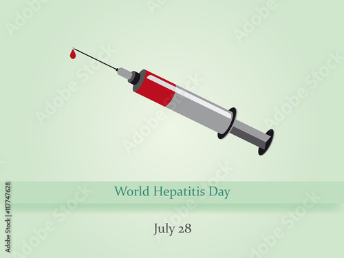 World Hepatitis Day vector. Vector illustration injection. Important day