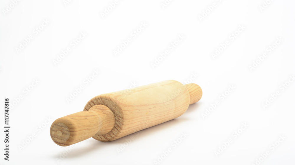 Rodillo de amasar de madera para la cocina Stock Photo