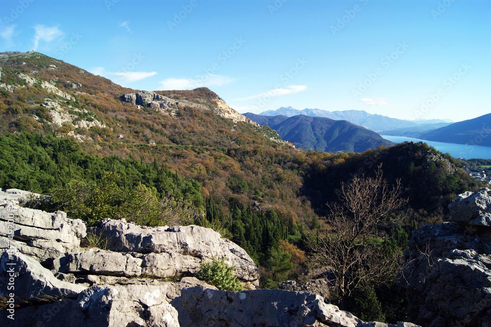 View in the mountains of Montenegro