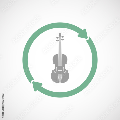 Isolated reuse icon with  a violin