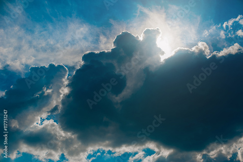 sky clouds and sun