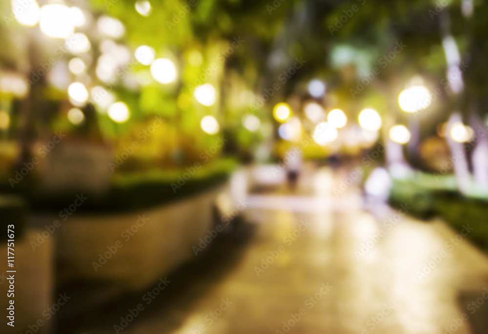Abstract blurred background of public park at night Stock Photo | Adobe  Stock